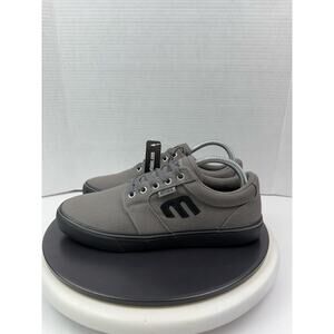 Etnies Kick Mens Size 11 Gray Black Canvas Skate Shoes Skateboard Sneakers NEW